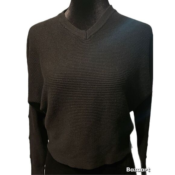philosophy Black Knit Ribbed Sweater size Small - Picture 2 of 13